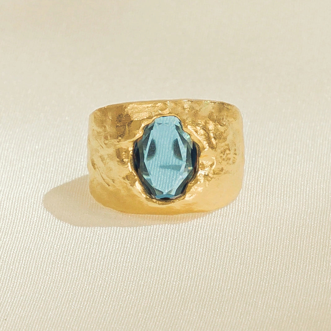Carmen Blue Ring | Jewelry Gold Gift Waterproof