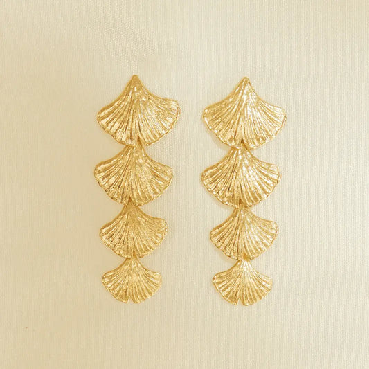 Biloba Earrings | Jewelry Gold Gift Waterproof