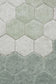 Lorena Canals Washable rug Round Honeycomb Blue Sage