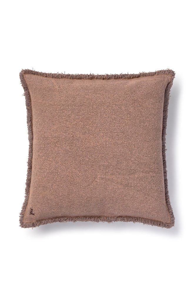 Lorena Canals STONEWASHED SQUARE CUSHION SOIL BROWN