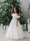 Teter Warm Girl's Communion Dress Off White Lace Tulle - Stella  (All sizes available)
