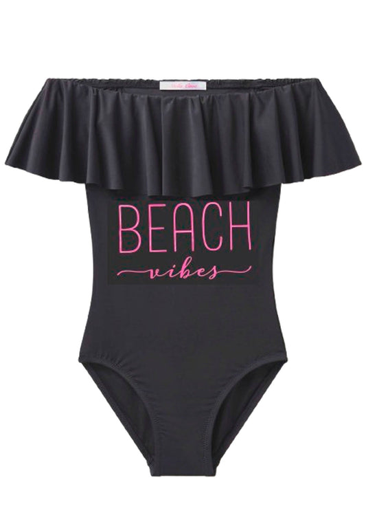 Beach Vibes Black Swimsuit
