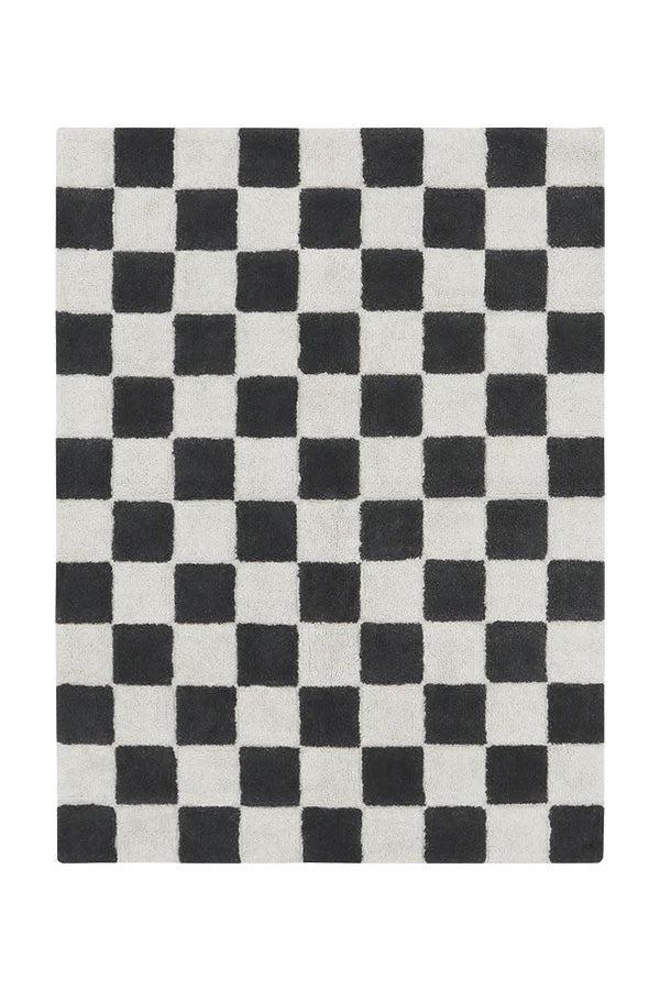 Lorena Canals WASHABLE RUG KITCHEN TILES DARK GREY (Various Sizes)