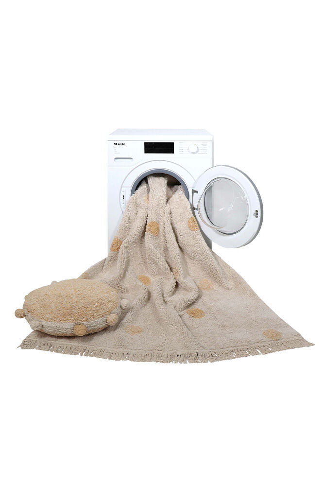 Lorena Canals Washable rug Hippy Dots Natural - Honey