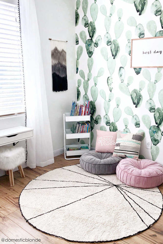 Lorena Canals WASHABLE Round AREA RUG TRACE BEIGE Ø 5' 3''