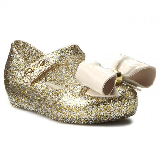 Mini Melissa Ultragirl VIII in Gold Glitter (Size 5)