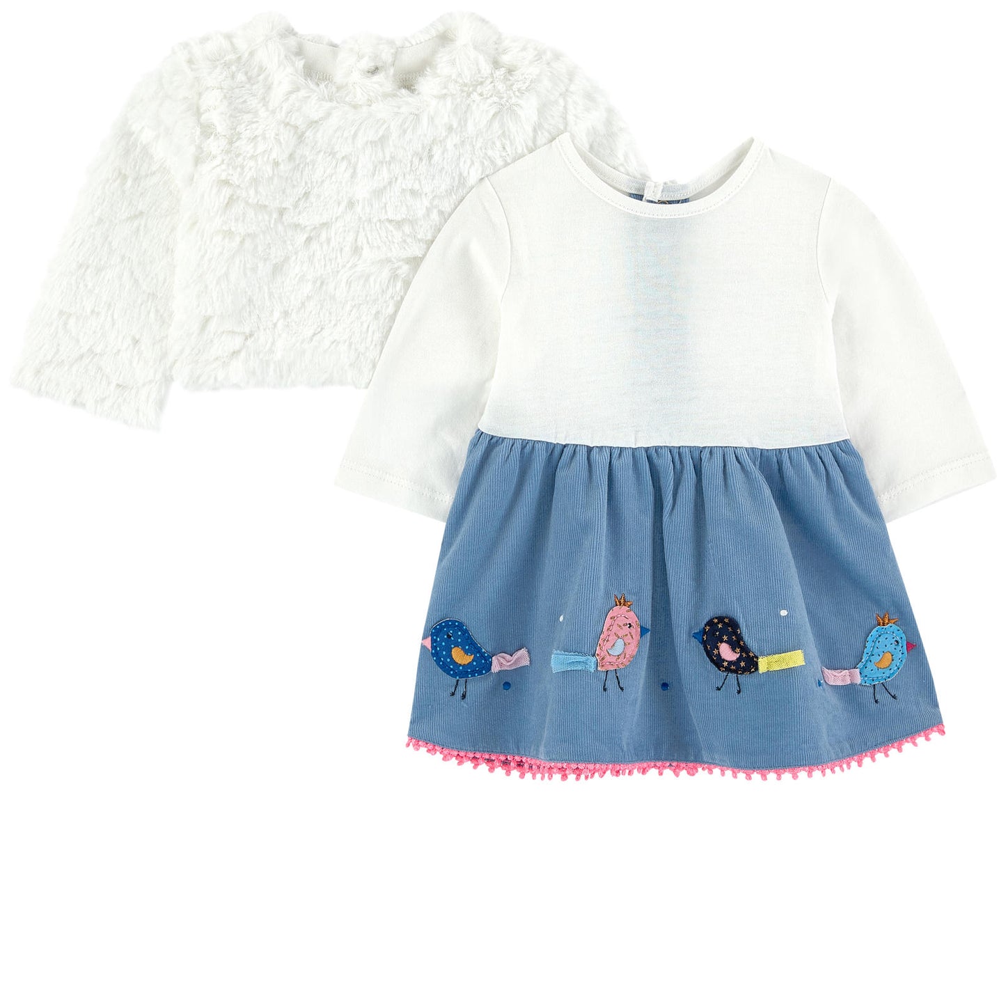 Catimini 2-in-1 Baby Girl Bird Dress (6m)