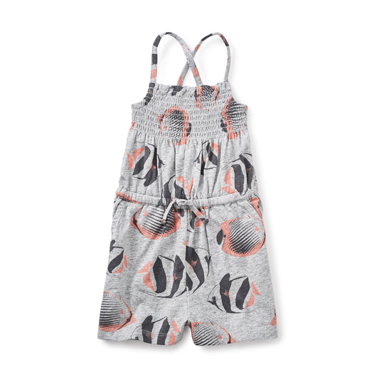 Tea Collection Esperance Smocked Girl Romper (Size 3, 4, 6, 7, 8, 12)