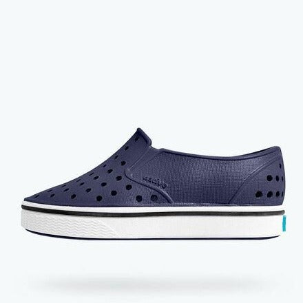 Native Miles Child Regatta Blue/ Shell White (Size 8, 9, 12)