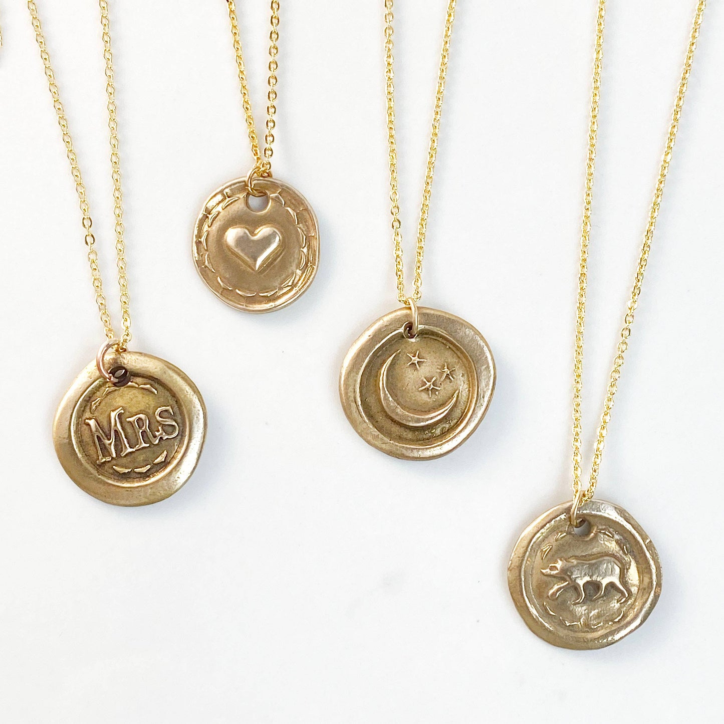 Valentine Bronze Charm Necklace