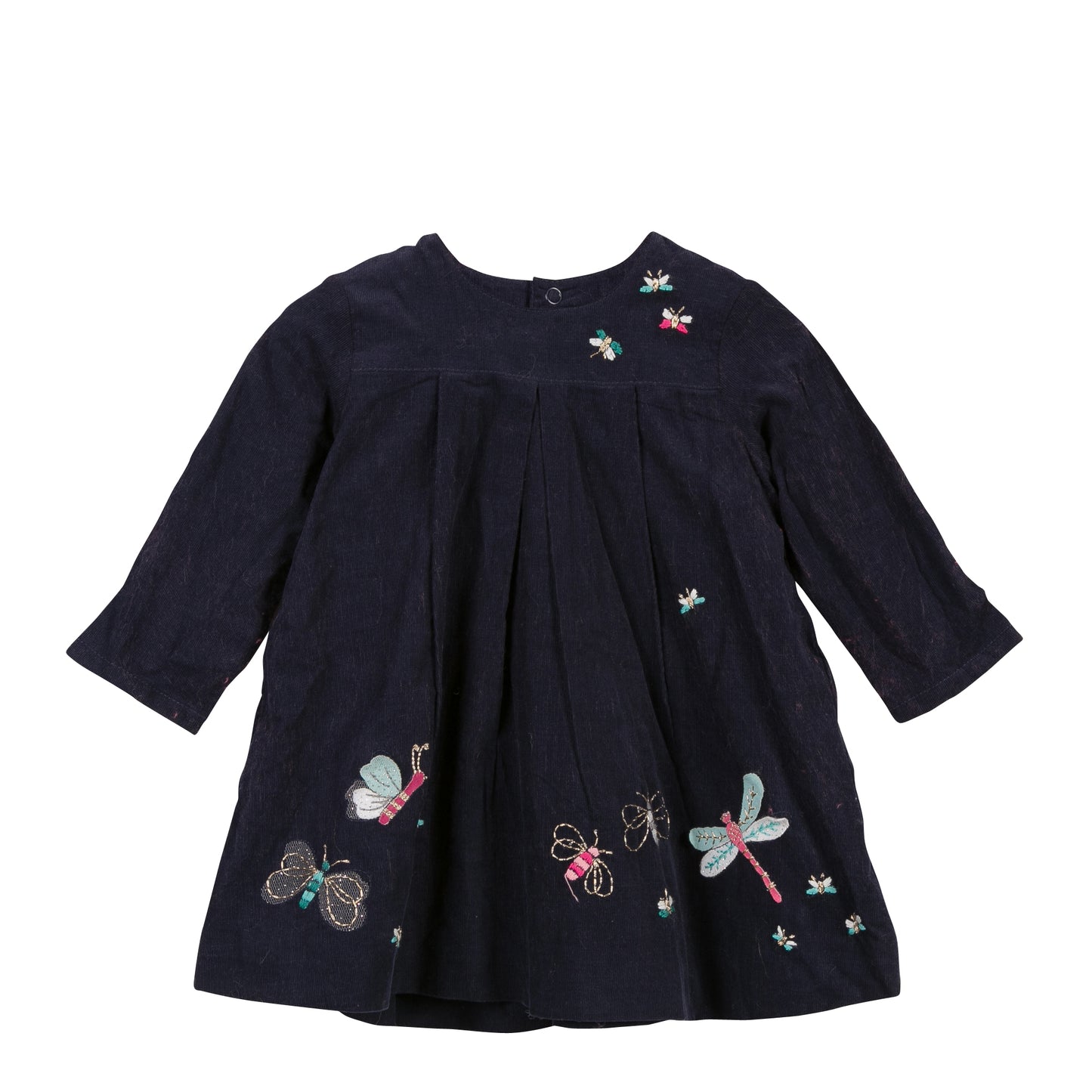 Catimini Embroidered Corduroy Embroidery Dress (12m, 18m)