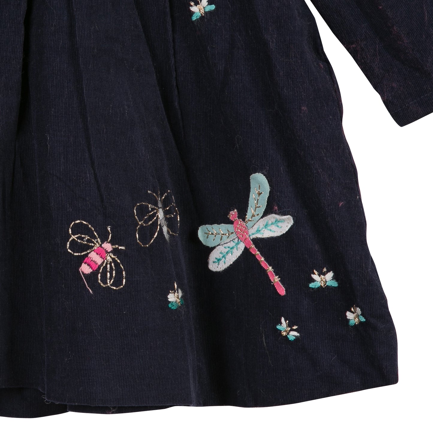 Catimini Embroidered Corduroy Embroidery Dress (12m, 18m)