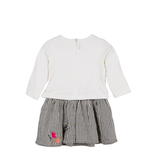 Catimini Bi-material Ivy Baby Dress (6m, 9m, 12m, 18m)