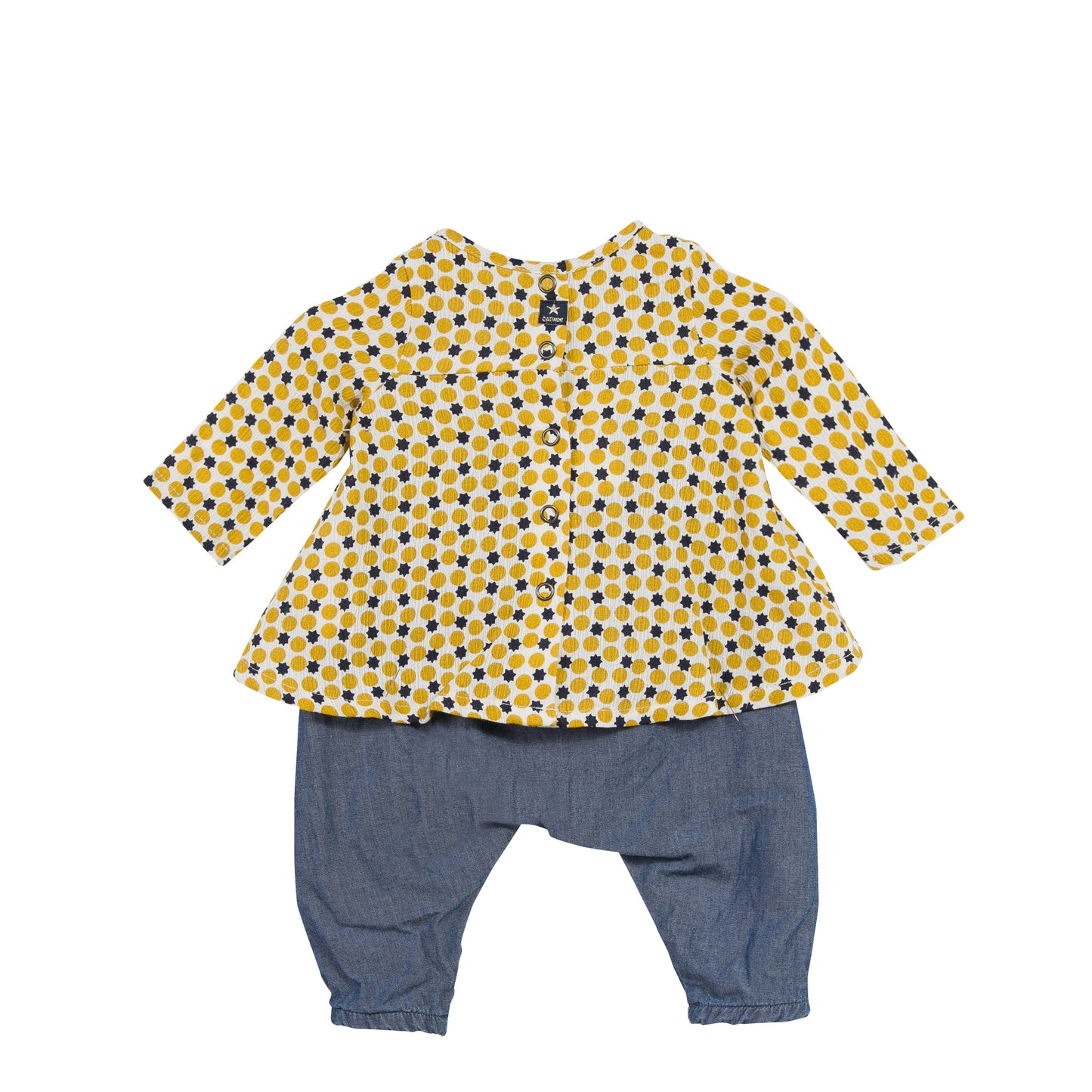 Catimini Blouse and Chambray Pants Set (3m, 6m)