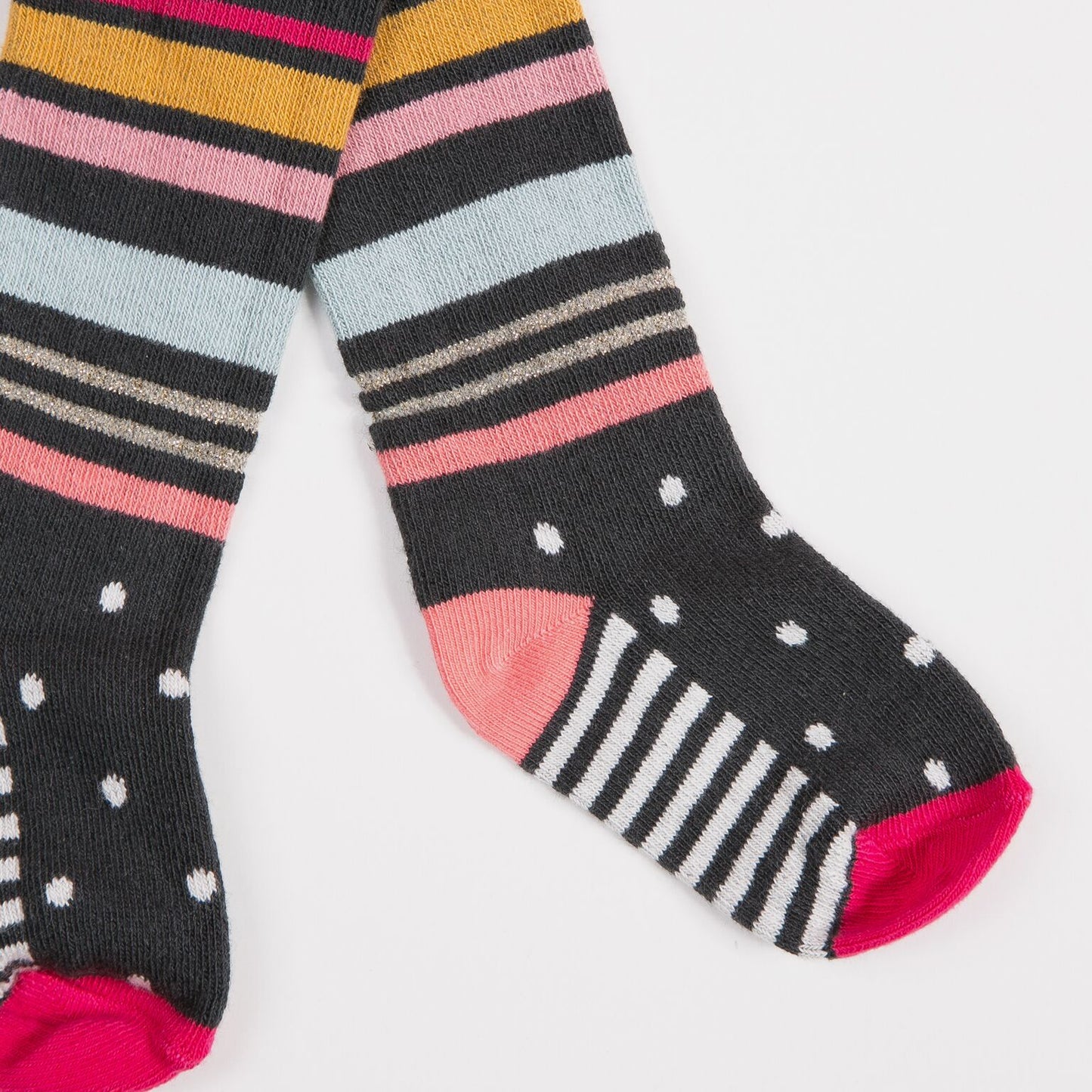 Catimini Baby Girl Striped and Polka Dot Tights (3-6m, 9-12m)