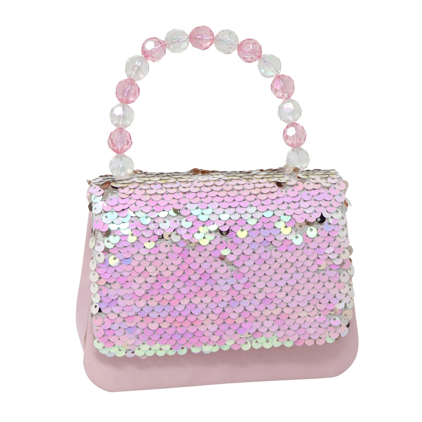 Unicorn Princess Flip Sequin Pink and Gold Hard Handbag