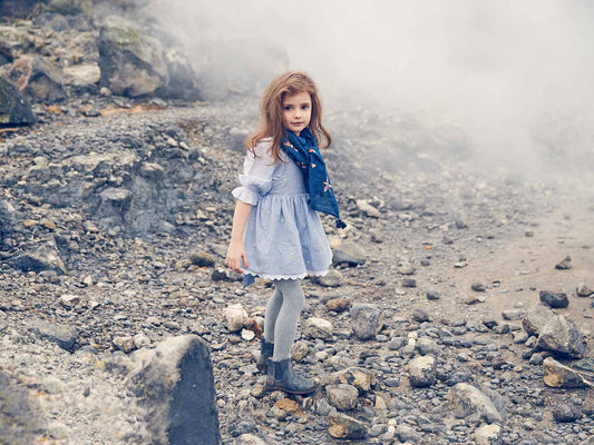 Nellystella Rae Dress in Edelweiss Plaid Embroidery