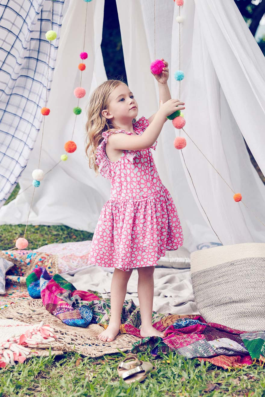 neon toddler dress Neon Coral S/S Pocket Twirl Dress