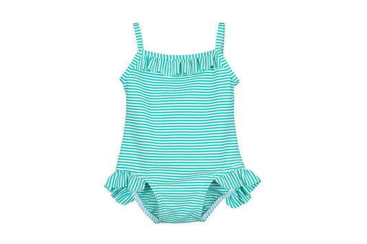 Baby Girl Striped Swim Suit