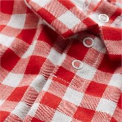 Petit Bateau Baby Checkered Shirt Bodysuit