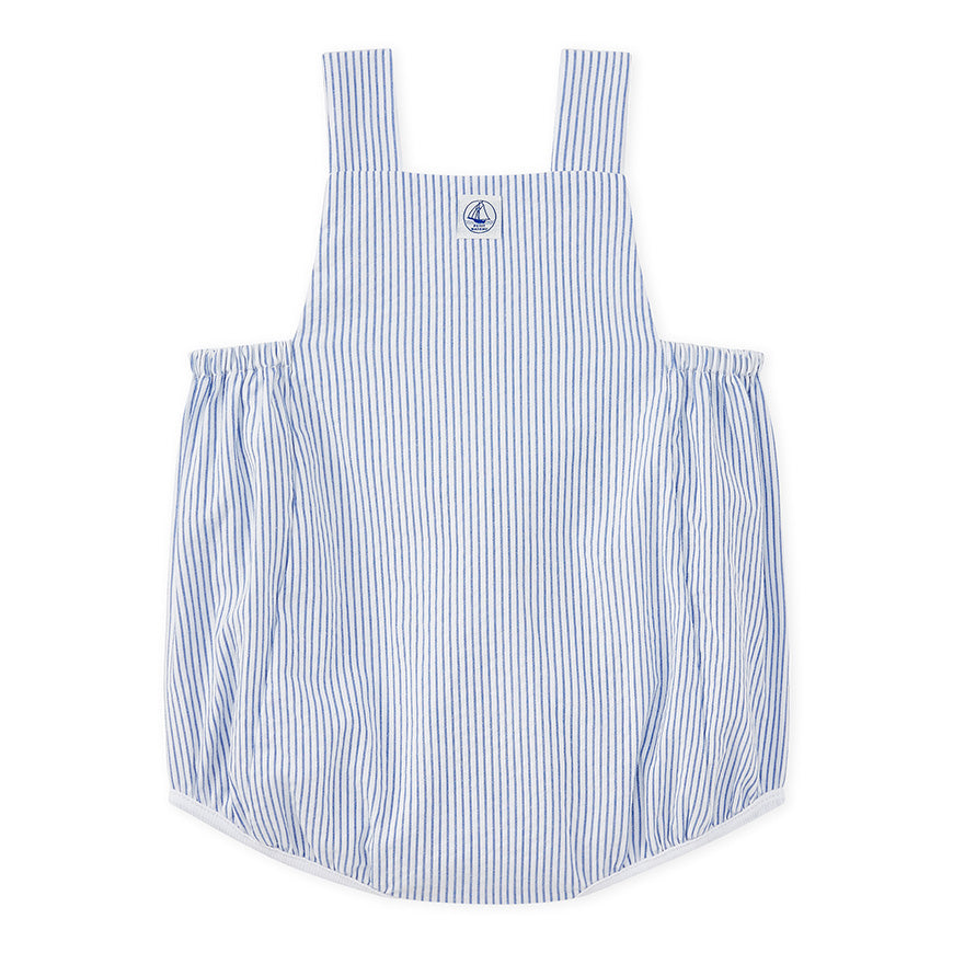 Petit Bateau Baby Boy Striped Overall
