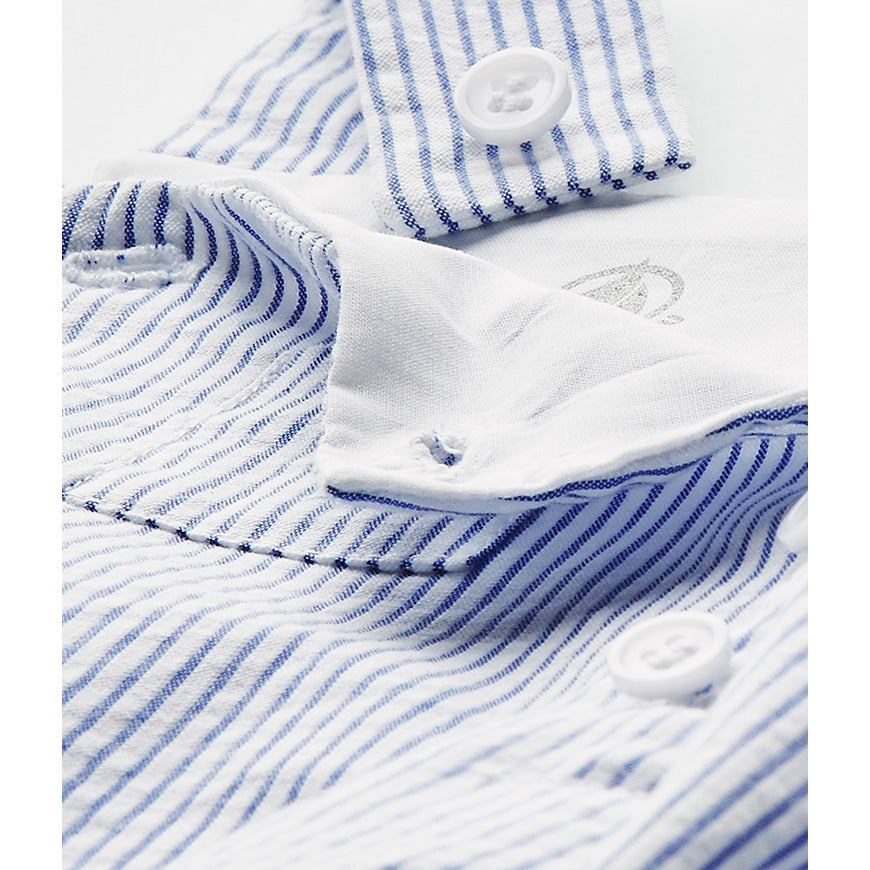 Petit Bateau Baby Boy Striped Overall