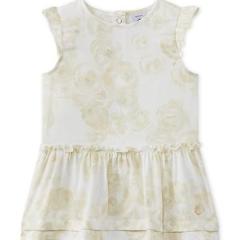 Petit Bateau Floral Print Satin Dress