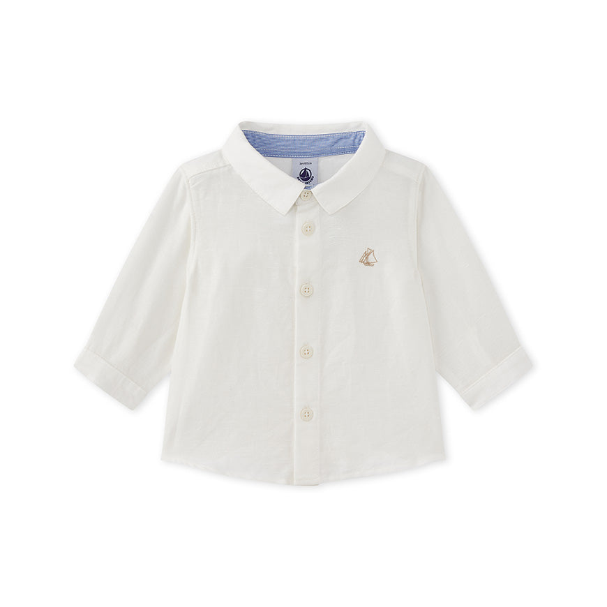 infant white short sleeve dress shirt White Toni Ceremony Short Sleeve Boy Shirt