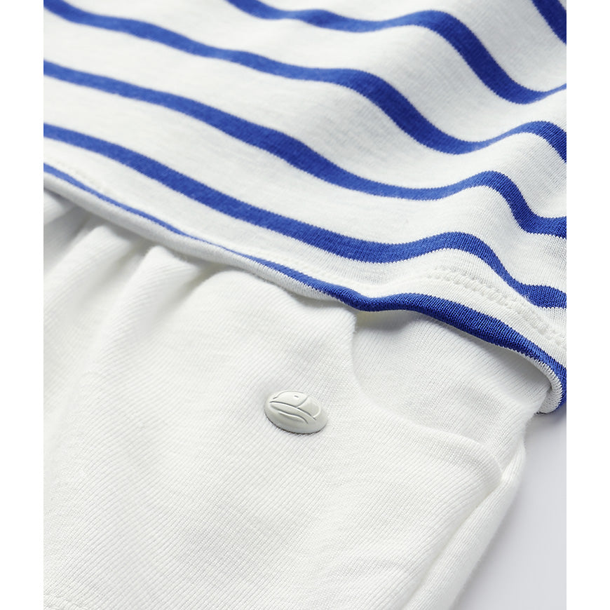 Petit Bateau Short Sleeve Striped Top Dress with Tulle Skirt (12m, 18m, 24m, 36m, 3Y, 4Y, 5Y, 6Y, 10Y, 12Y)