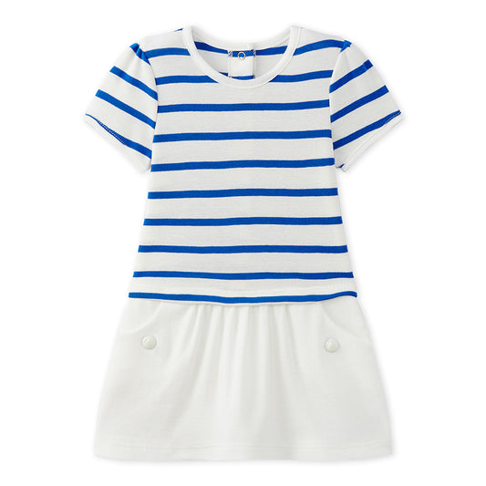 Petit Bateau Short Sleeve Striped Top Dress with Tulle Skirt (12m, 18m, 24m, 36m, 3Y, 4Y, 5Y, 6Y, 10Y, 12Y)