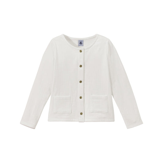 Petit Bateau Girl Cardigan with Front Pockets