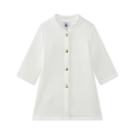 Petit Bateau Baby Girl White Coat (Size 12m)