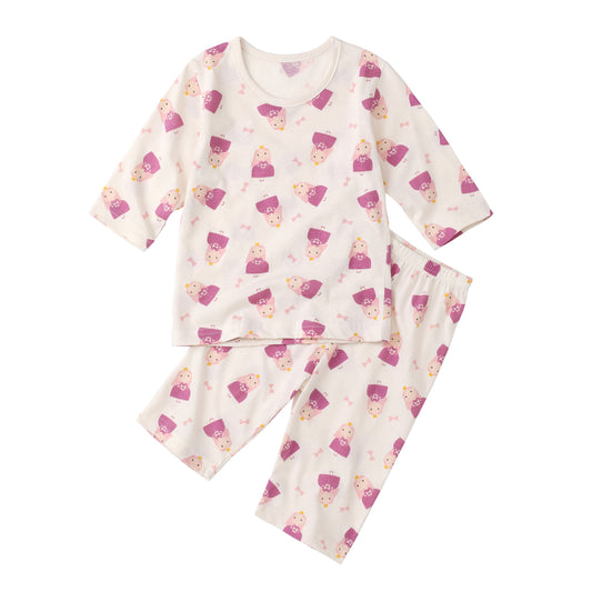 Organic 2 Pieces Pajama Set - Violet Girl