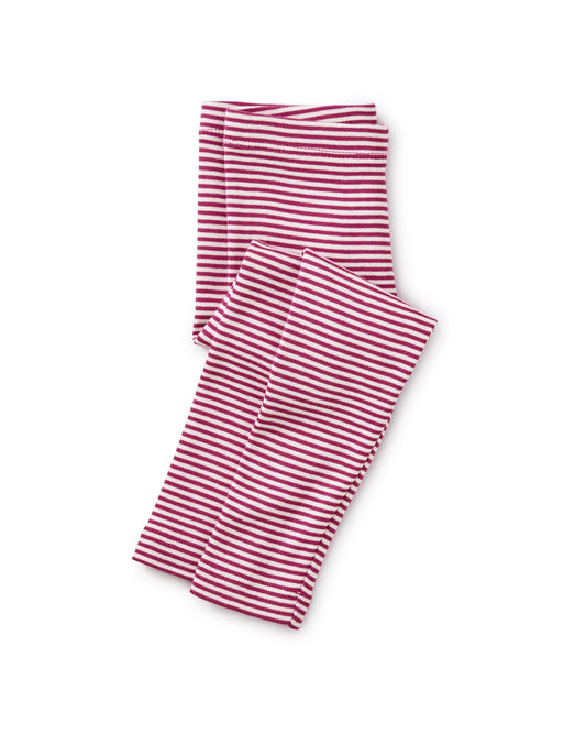 Tea Collection Striped Leggings in Shocking Fuschia (6-9m)