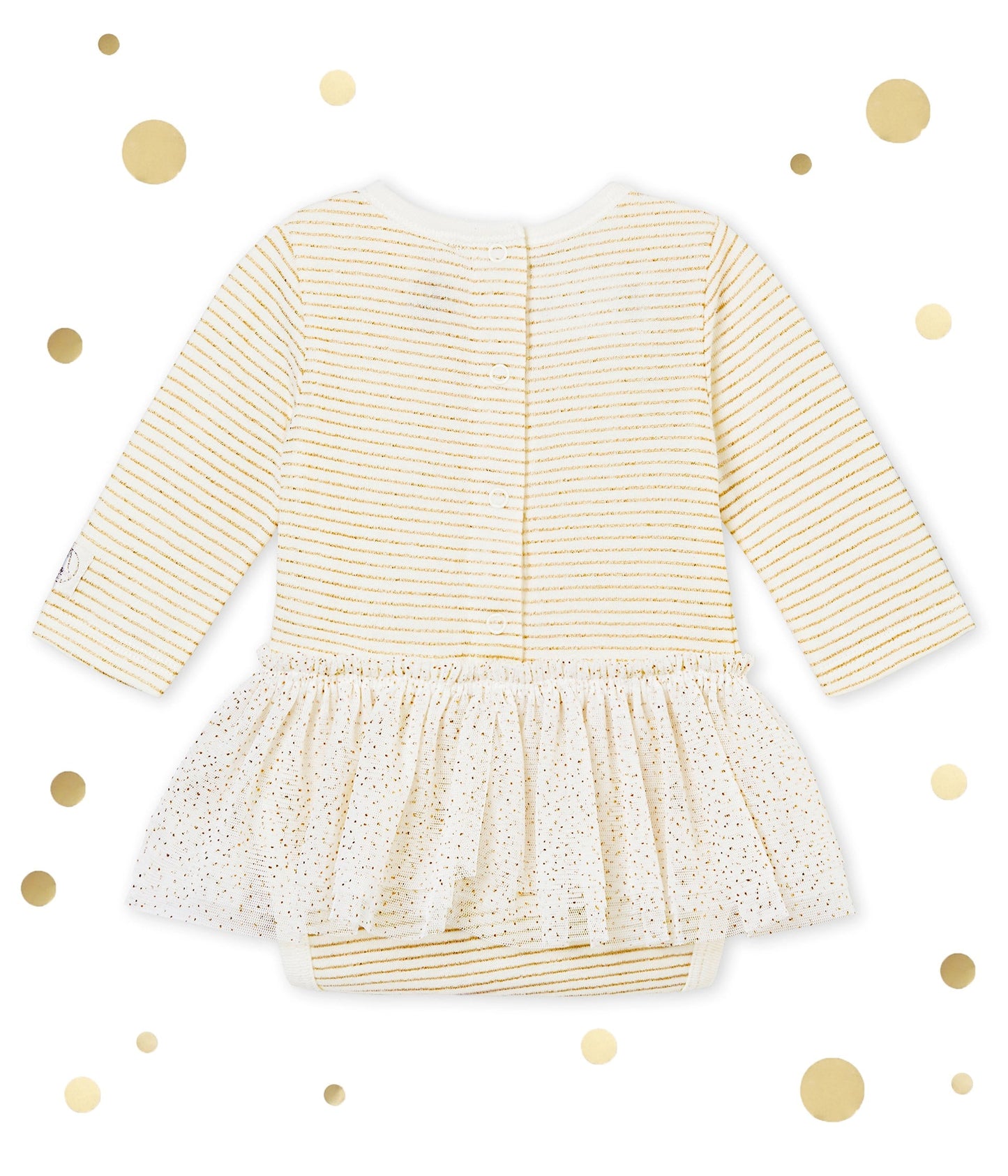 Petit Bateau Baby Long Sleeve Striped Bodysuit with Tutu (1m)