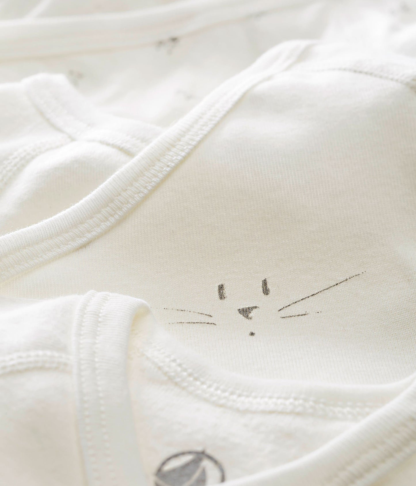 Petit Bateau Set of 3 Baby Long Sleeved Bodysuits (1m, 6m)