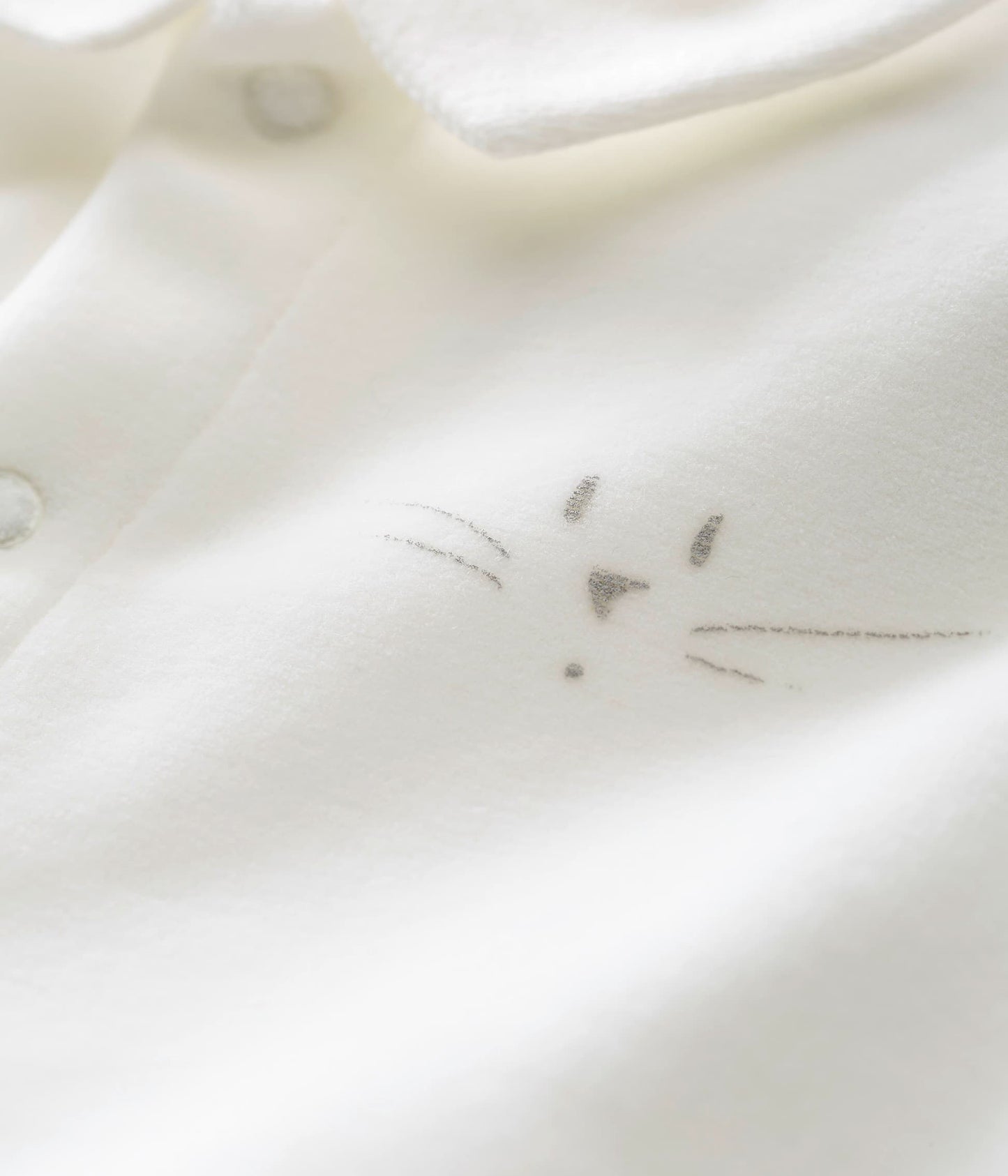 Petit Bateau Velour Front Snap Footie with Collar (6m)