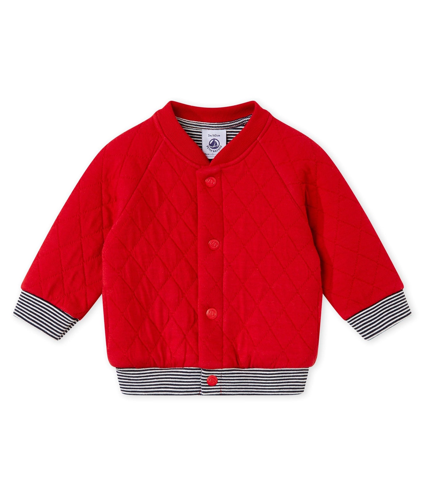 Petit Bateau Baby Boy Quilted Red Jacket (3m, 36m)