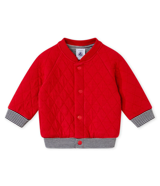 Petit Bateau Baby Boy Quilted Red Jacket (3m, 36m)