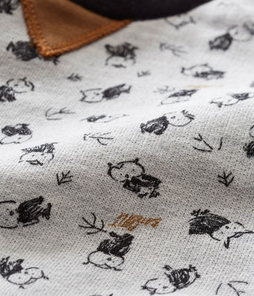 Petit Bateau Baby Boy Owl Print Sweat Shirt (3m, 18m, 36m)