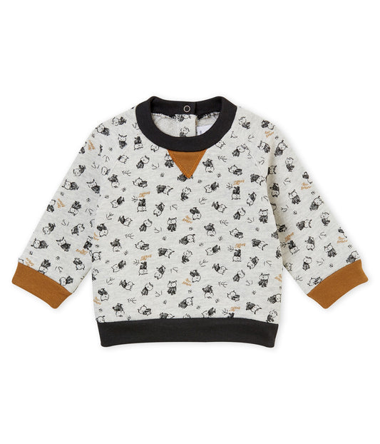 Petit Bateau Baby Boy Owl Print Sweat Shirt (3m, 18m, 36m)
