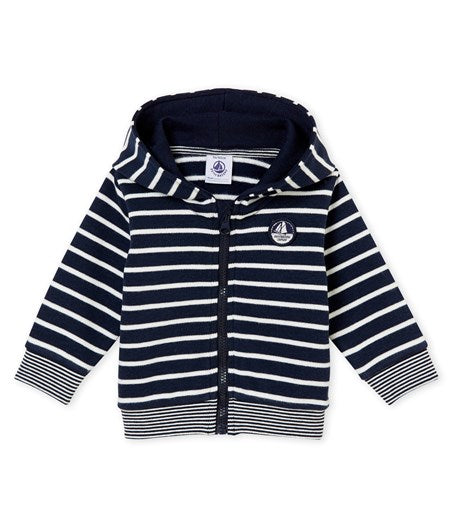 Petit Bateau Baby Boy Striped Sweatshirt (3m, 6m)