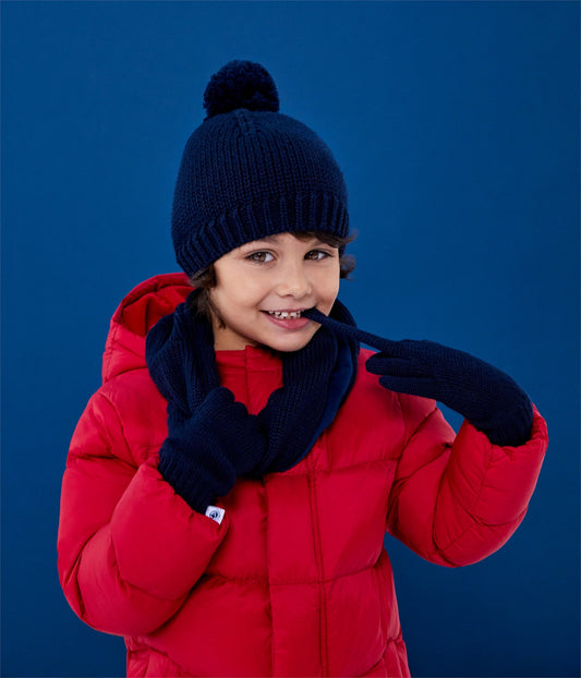 Petit Bateau Girl's Hat with Pom Pom (Size 3/4, 6/8, 10/12)
