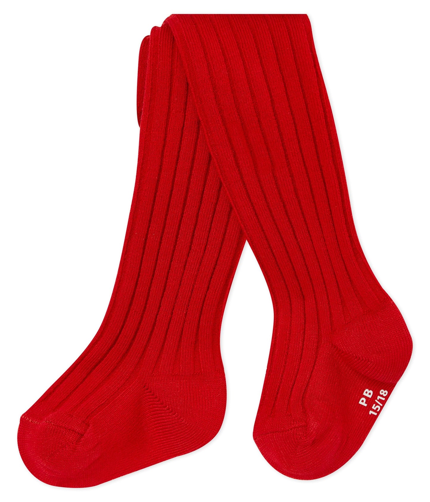 Petit Bateau Baby Girl Rib Red Tights