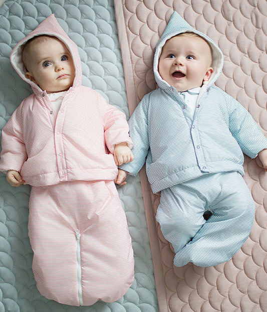 Petit Bateau Baby Striped Hooded 3-in-one Snowsuit (3m, 6m)