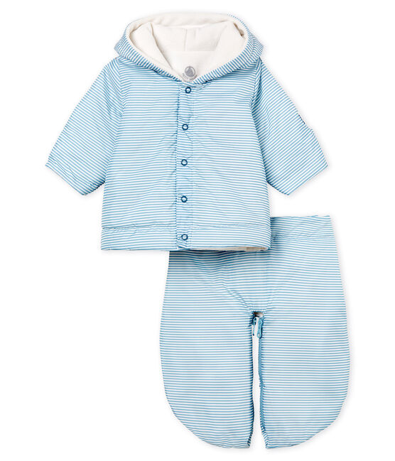 Petit Bateau Baby Striped Hooded 3-in-one Snowsuit (3m, 6m)