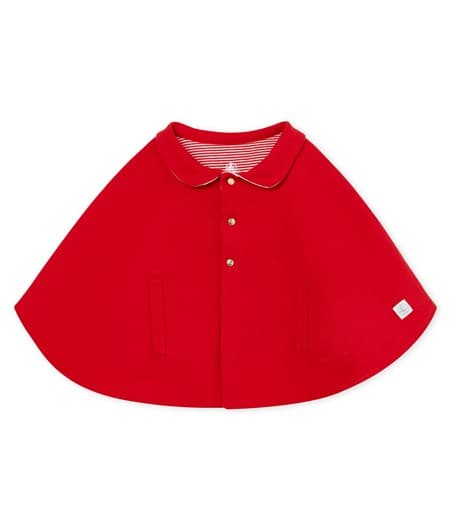Petit Bateau Unisex Baby Cape in Red (One size)