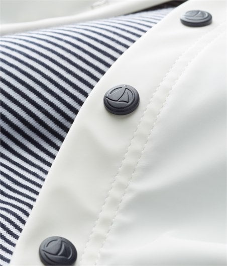 Petit Bateau Baby Rain Cape - White (One Size, Fits babies up to 3Y)