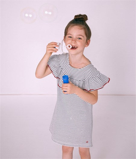 Petit Bateau Girl's Stripe Dress (Size 3, 4)