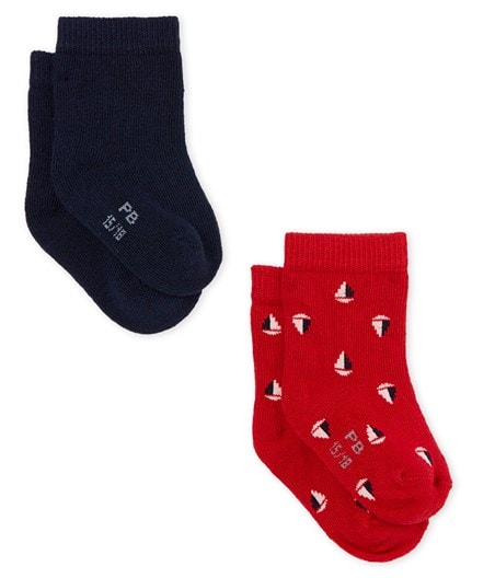 Petit Bateau Baby Boy's Socks Pack of 2 (0-6m, 6-12m, 12-24m)